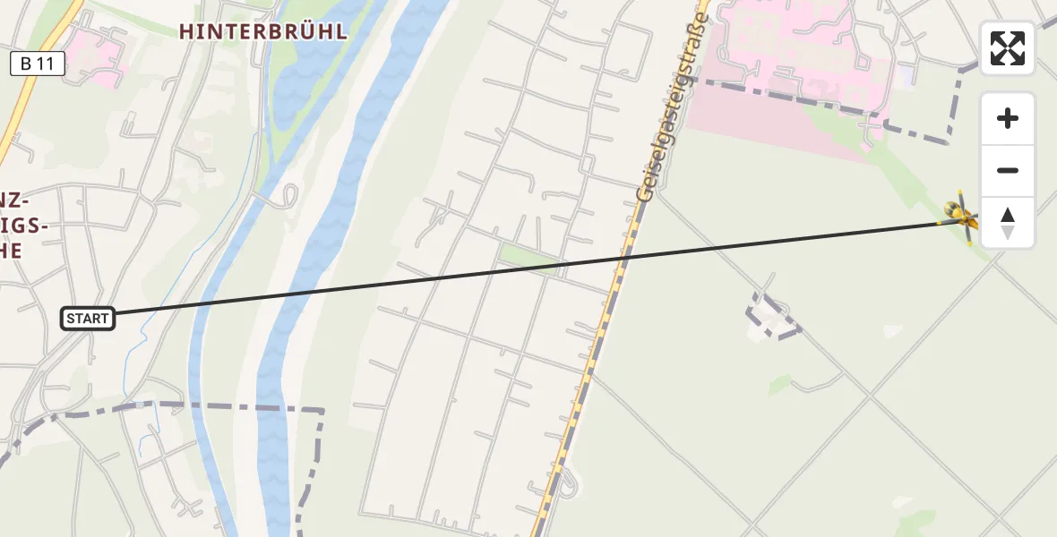 Flugroute Rettungshubschrauber München - ADAC Air Rescue Center Hubschrauberlandeplatz (Christoph 1), 13 Mai 2026, 17:38