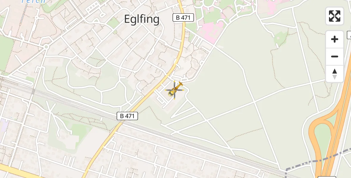Flugroute Rettungshubschrauber Haar - Haar, 13 Mai 2026, 18:03