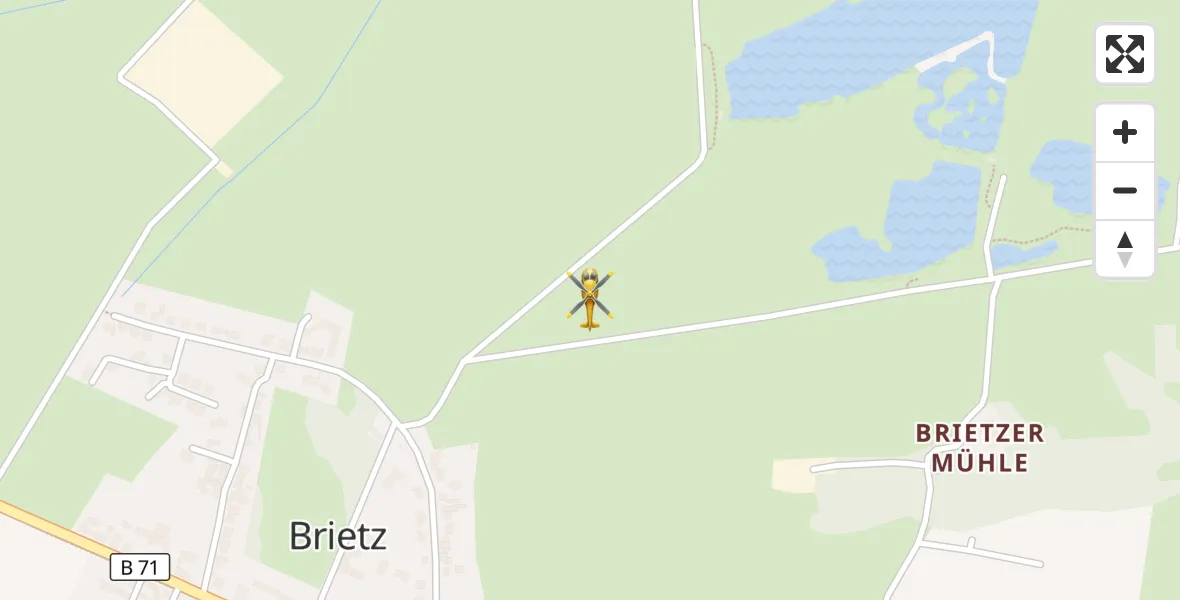 Flugroute Rettungshubschrauber Salzwedel - Salzwedel, 14 Mai 2026, 05:21