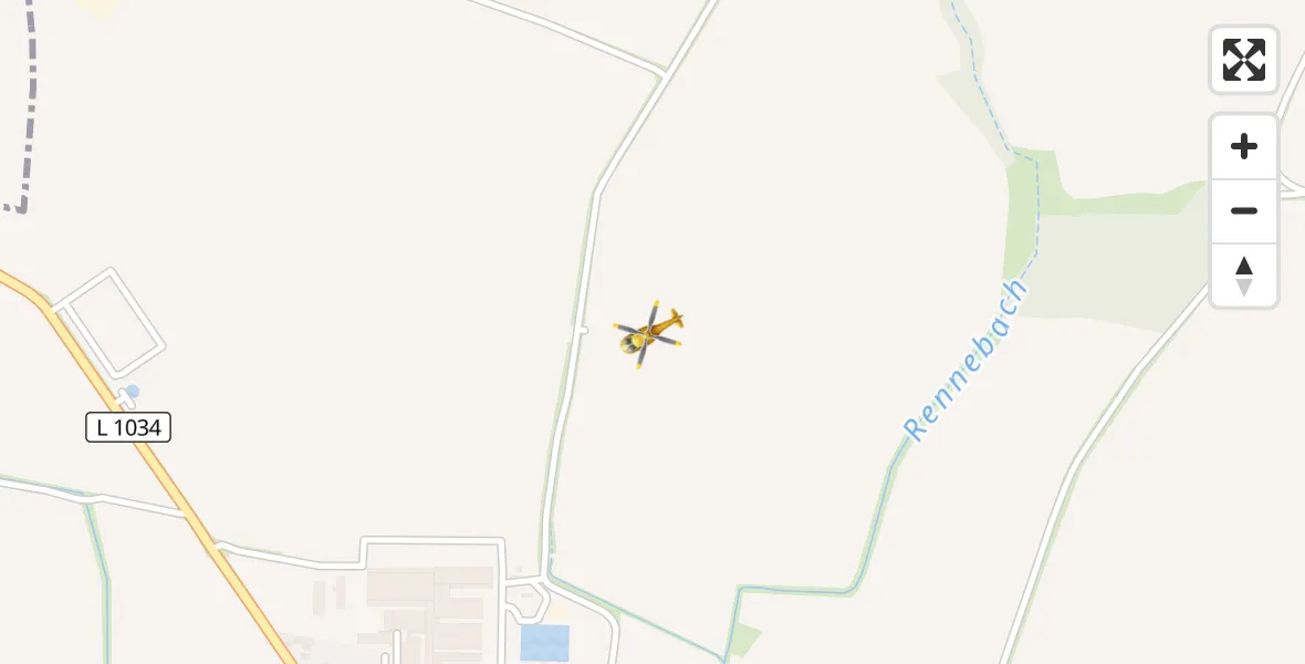 Flugroute Rettungshubschrauber Bleicherode - Bleicherode, 14 Mai 2026, 05:47