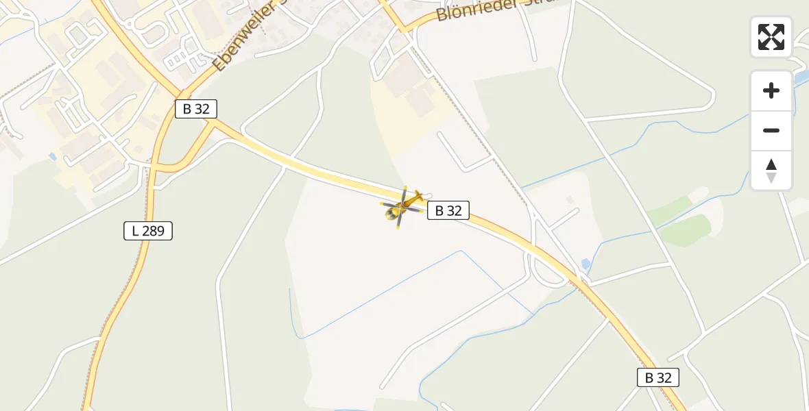 Flugroute Rettungshubschrauber Altshausen - Altshausen, 14 Mai 2026, 08:34