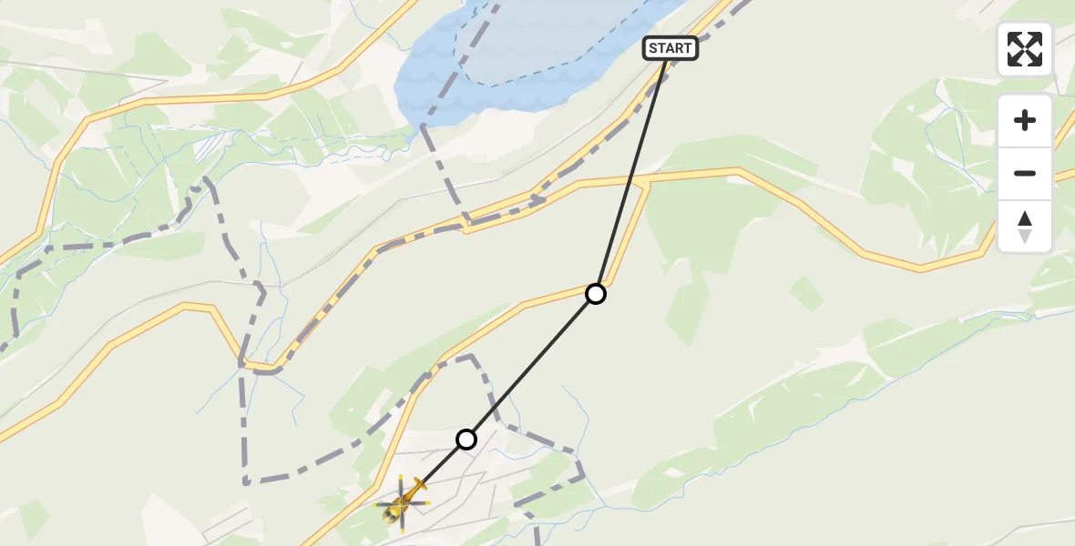 Flugroute Rettungshubschrauber Titisee-Neustadt - Feldberg (Schwarzwald), 14 Mai 2026, 10:40