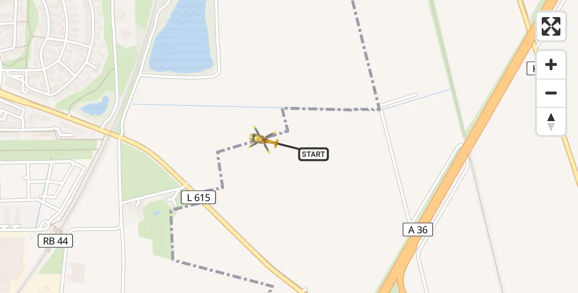 Flugroute Rettungshubschrauber Wolfenbüttel - Wolfenbüttel, 14 Mai 2026, 12:58