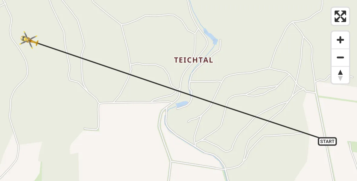 Flugroute Rettungshubschrauber Urbach - Urbach, 14 Mai 2026, 14:00