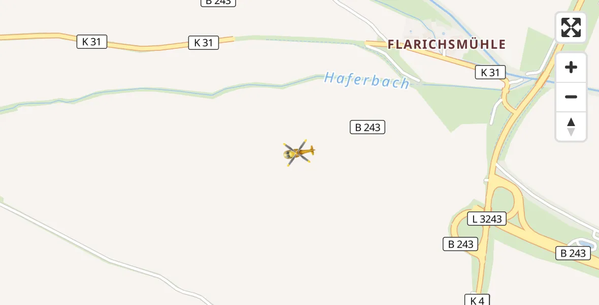 Flugroute Rettungshubschrauber Werther - Werther, 15 Mai 2026, 07:16