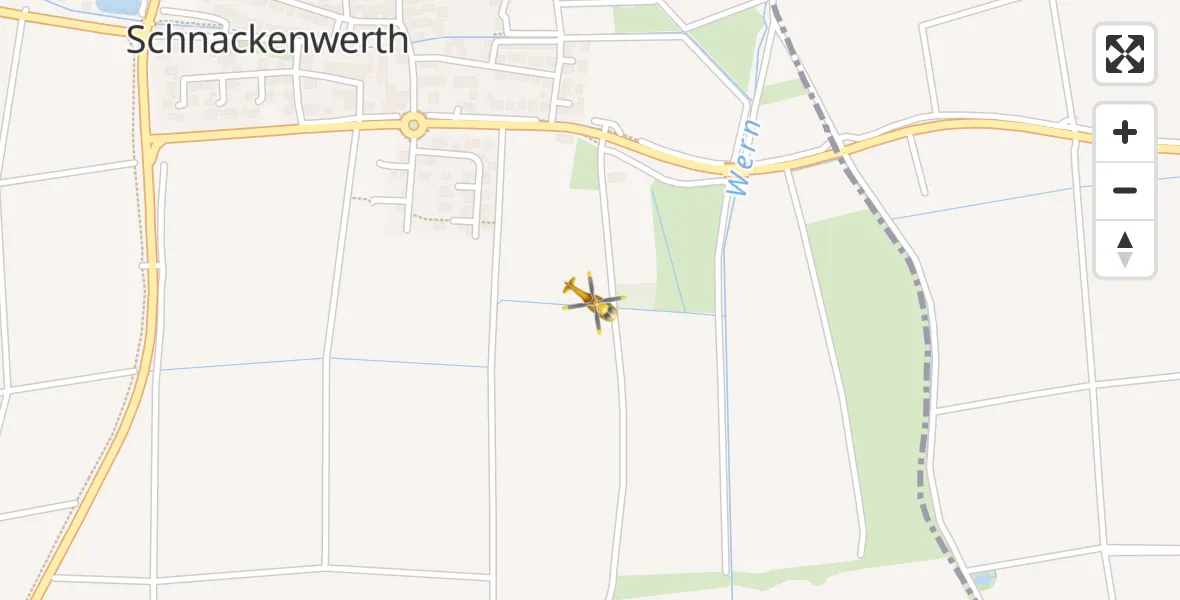 Flugroute Rettungshubschrauber Werneck - Werneck, 15 Mai 2026, 12:25