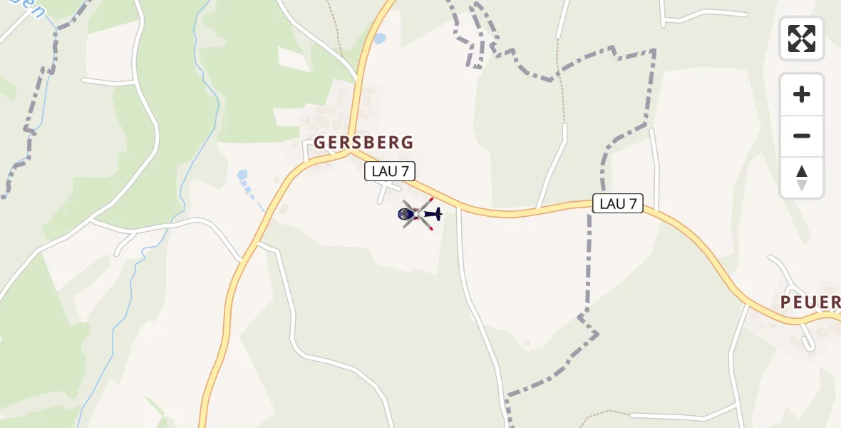 Flugroute Polizeihubschrauber Leinburg - Leinburg, 15 Mai 2026, 13:23