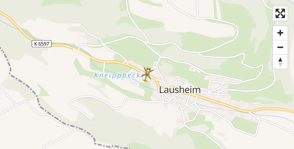 Flugroute Rettungshubschrauber Stühlingen - Stühlingen, 15 Mai 2026, 16:03