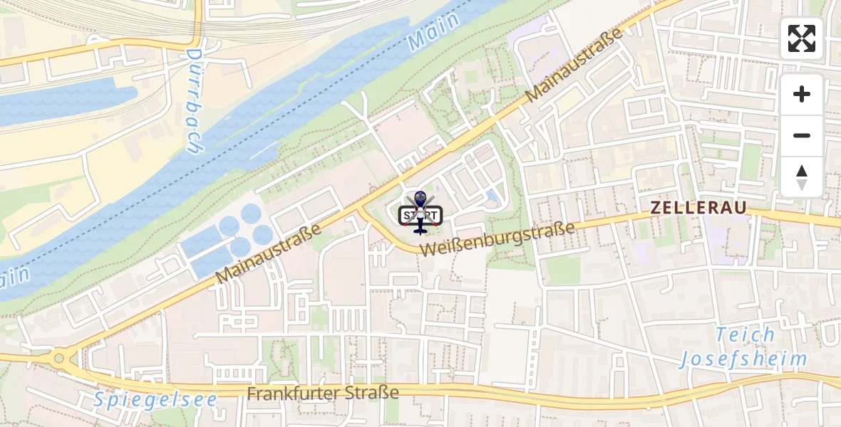 Flugroute Polizeihubschrauber Würzburg - Würzburg, 16 Mai 2026, 08:45