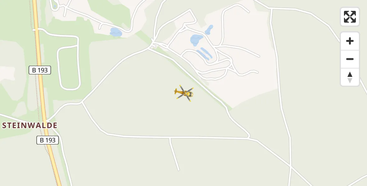 Flugroute Rettungshubschrauber Neustrelitz - Neustrelitz, 16 Mai 2026, 13:07