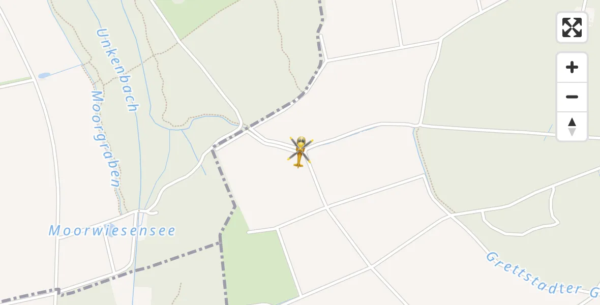 Flugroute Rettungshubschrauber Grettstadt - Grettstadt, 16 Mai 2026, 16:52