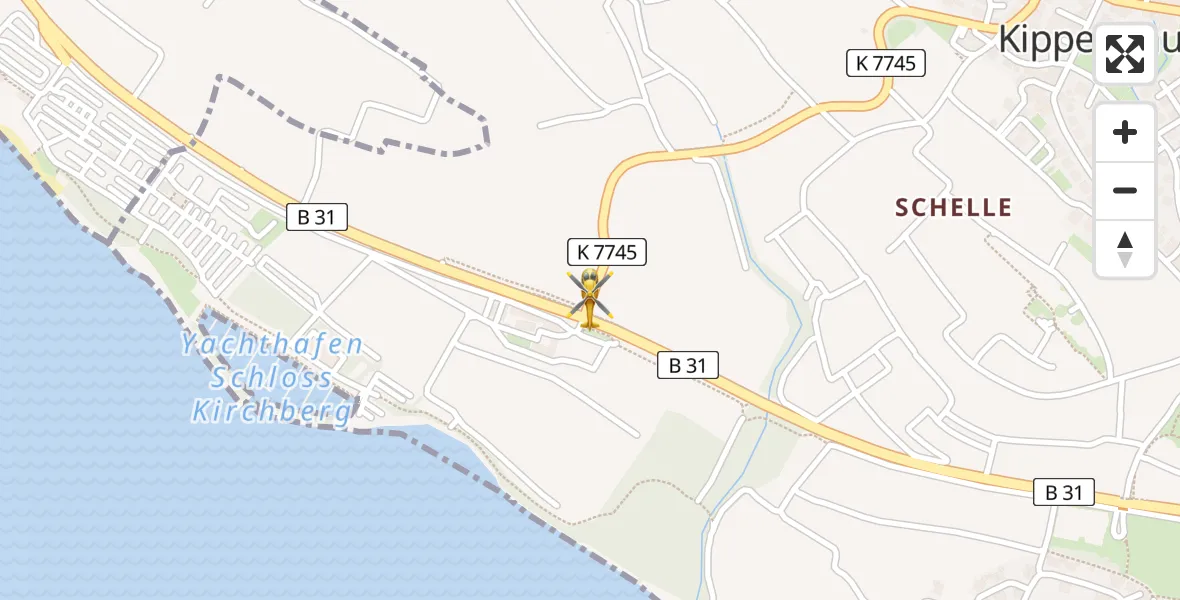 Flugroute Rettungshubschrauber Immenstaad am Bodensee - Immenstaad am Bodensee, 16 Mai 2026, 17:58