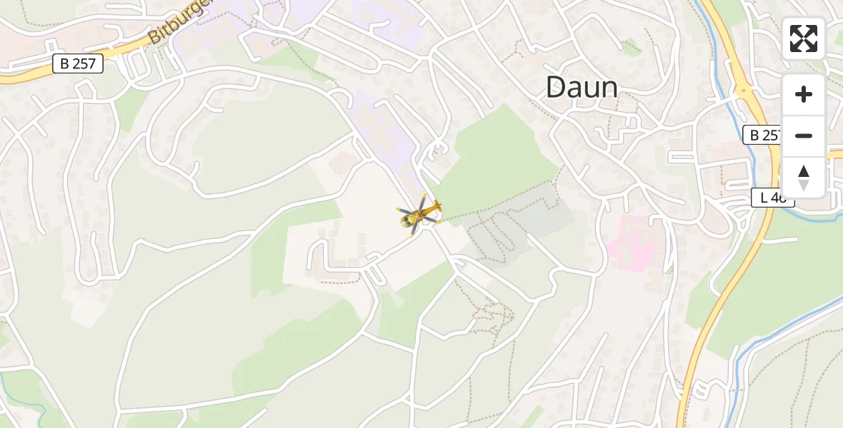 Flugroute Ambulanzhubschrauber Daun - Daun, 16 Mai 2026, 18:34