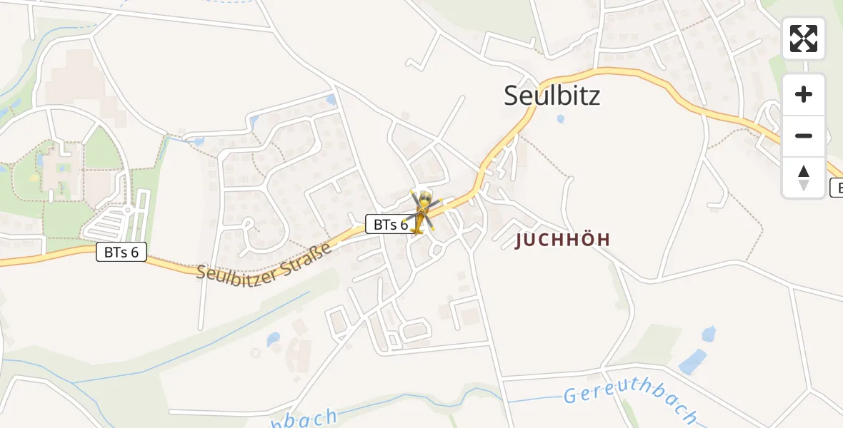 Flugroute Rettungshubschrauber Bayreuth - Bayreuth, 16 Mai 2026, 18:34