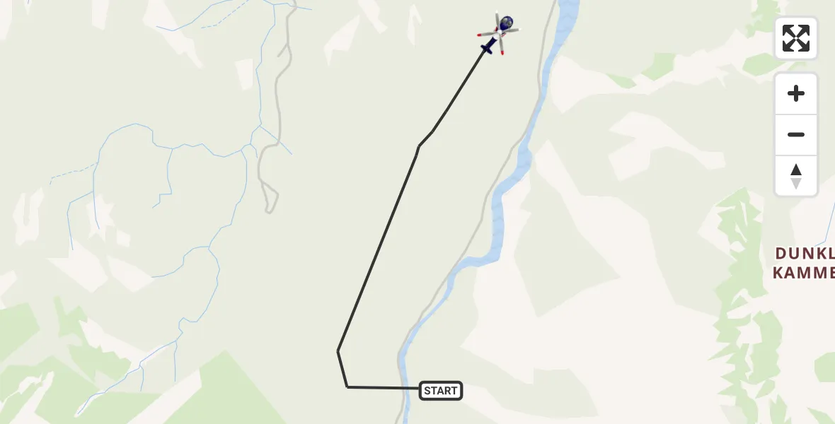 Flugroute Polizeihubschrauber Ruhpolding - Ruhpolding, 17 Mai 2026, 07:50