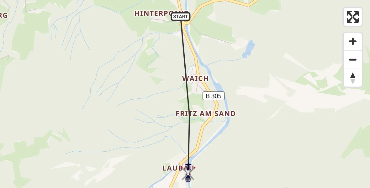 Flugroute Polizeihubschrauber Ruhpolding - Ruhpolding, 17 Mai 2026, 08:51