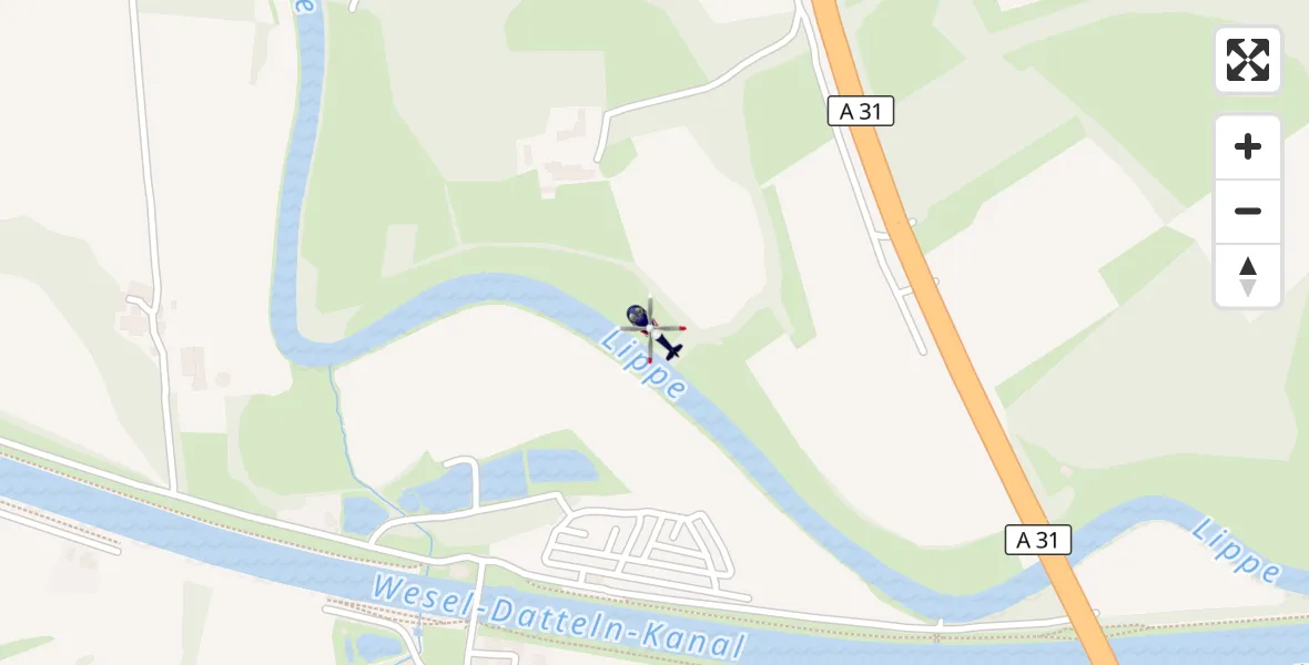 Flugroute Polizeihubschrauber Dorsten - Dorsten, 17 Mai 2026, 10:23