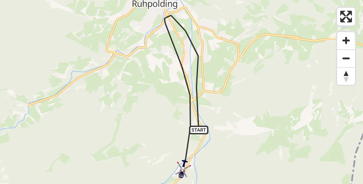 Flugroute Polizeihubschrauber Ruhpolding - Ruhpolding, 17 Mai 2026, 10:31