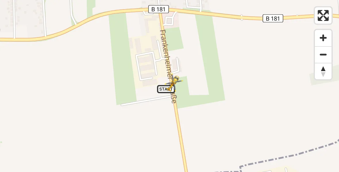 Flugroute Rettungshubschrauber Schkeuditz - Schkeuditz, 17 Mai 2026, 11:14
