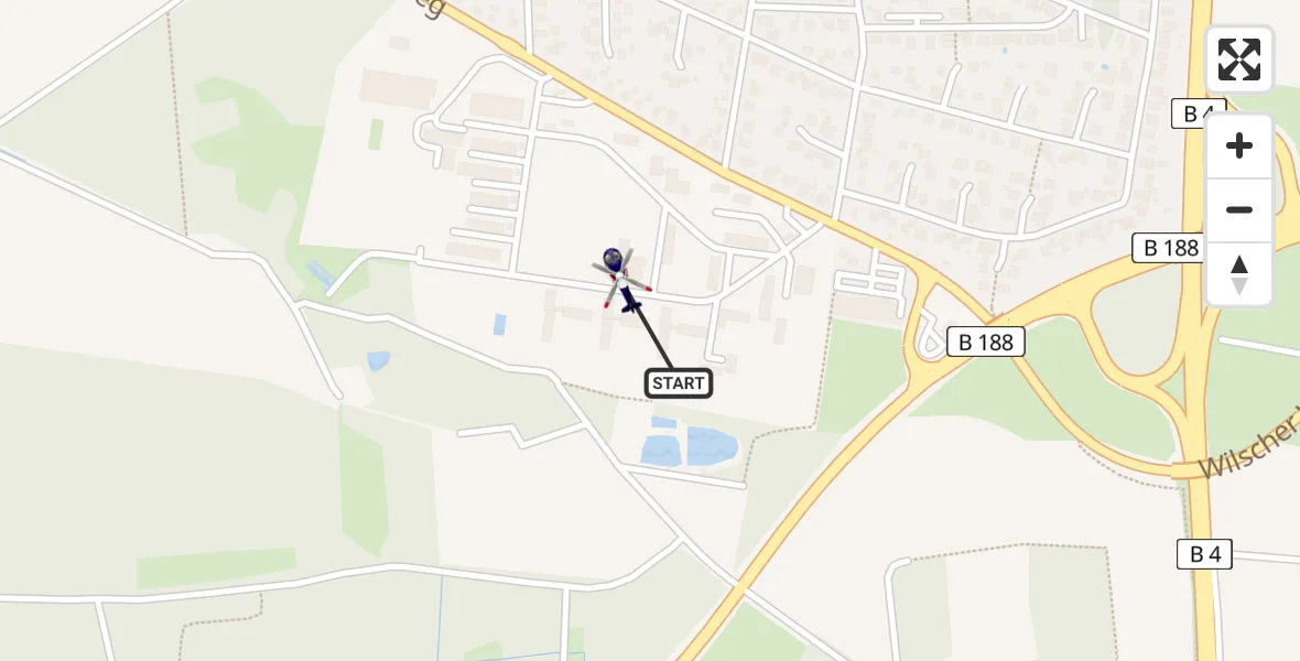 Flugroute Polizeihubschrauber Gifhorn Bundespolizei Hubschrauberlandeplatz - Gifhorn Bundespolizei Hubschrauberlandeplatz, 17 Mai 2026, 16:27