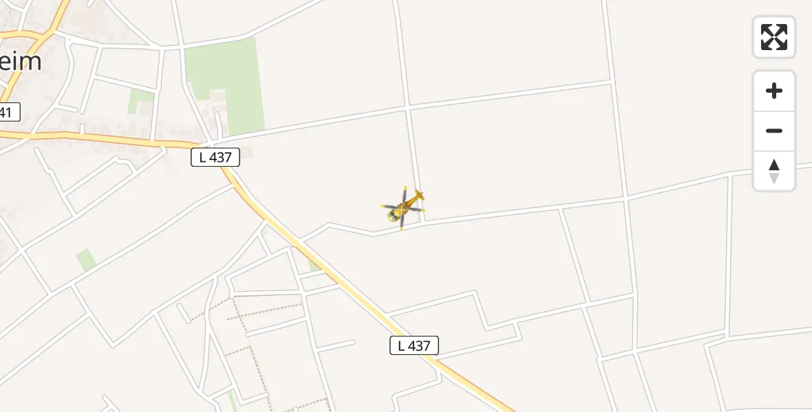Flugroute Rettungshubschrauber Uelversheim - Uelversheim, 17 Mai 2026, 17:31