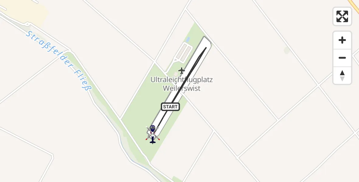 Flugroute Polizeihubschrauber Weilerswist UL - Weilerswist UL, 18 Mai 2026, 07:45