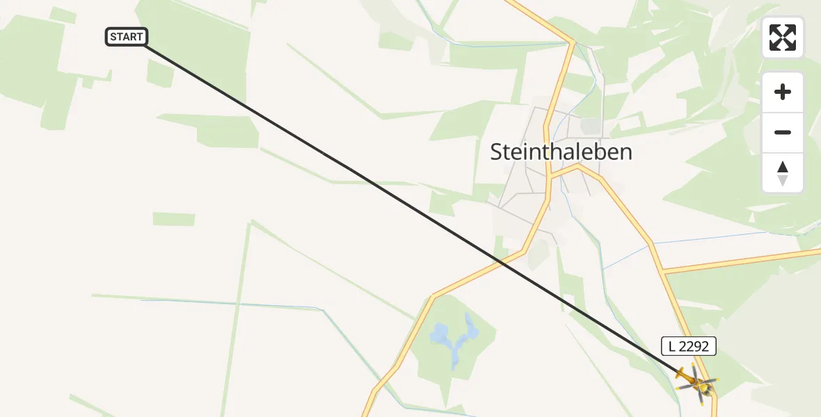 Flugroute Rettungshubschrauber Kyffhäuserland - Kyffhäuserland, 18 Mai 2026, 08:11