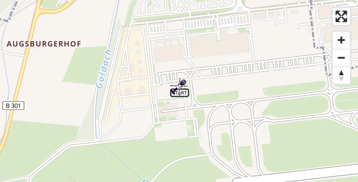Flugroute Polizeihubschrauber Hallbergmoos - Hallbergmoos, 18 Mai 2026, 11:51