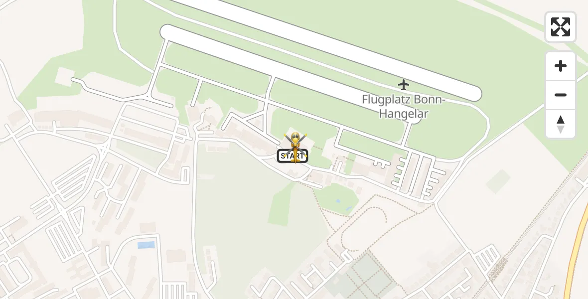 Flugroute Rettungshubschrauber Bonn-Hangelar Flugplatz - Bonn-Hangelar Flugplatz, 18 Mai 2026, 12:13