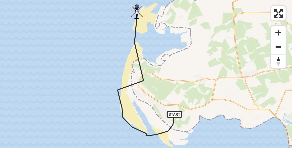 Flugroute Polizeihubschrauber Sankt Peter-Ording - Sankt Peter-Ording, 18 Mai 2026, 12:29