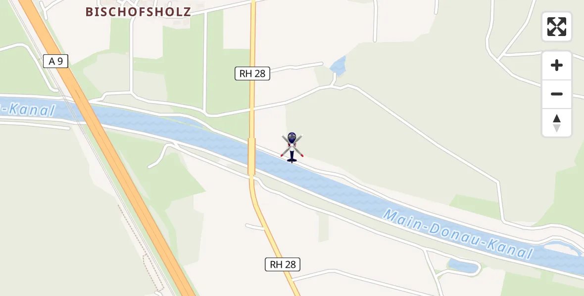 Flugroute Polizeihubschrauber Hilpoltstein - Hilpoltstein, 18 Mai 2026, 15:26