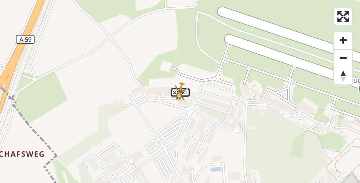 Flugroute Rettungshubschrauber Sankt Augustin - Sankt Augustin, 19 Mai 2026, 04:31