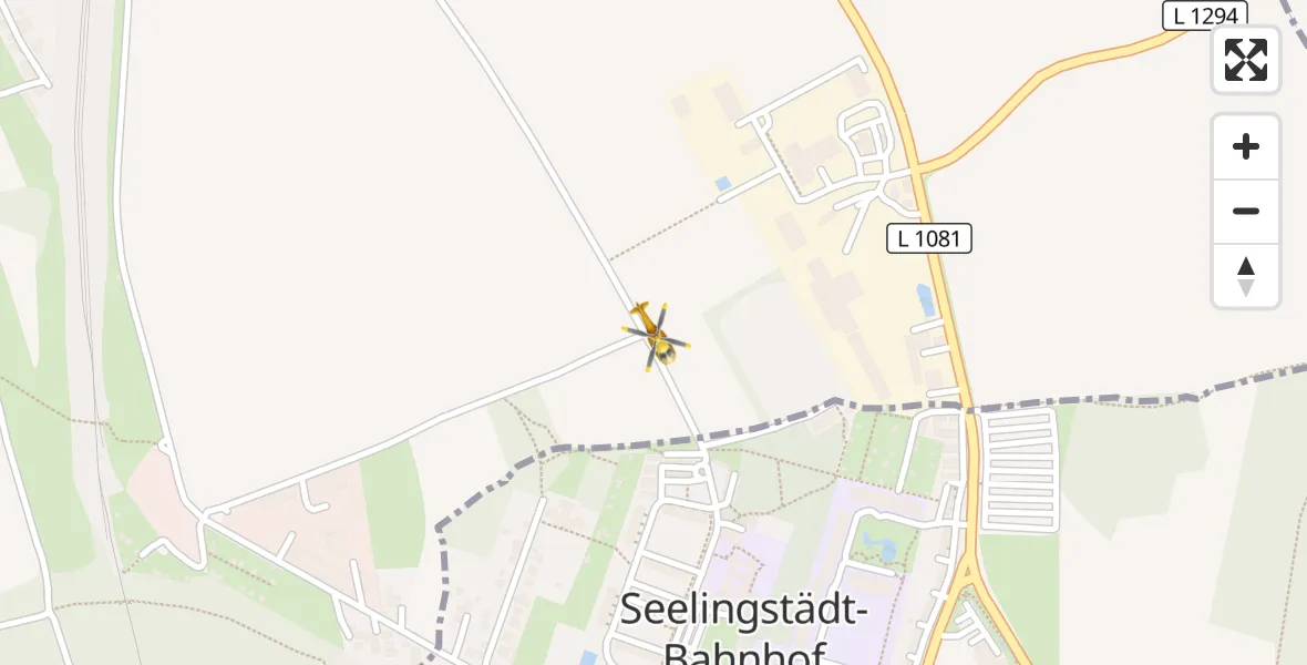 Flugroute Rettungshubschrauber Braunichswalde - Braunichswalde, 19 Mai 2026, 07:30