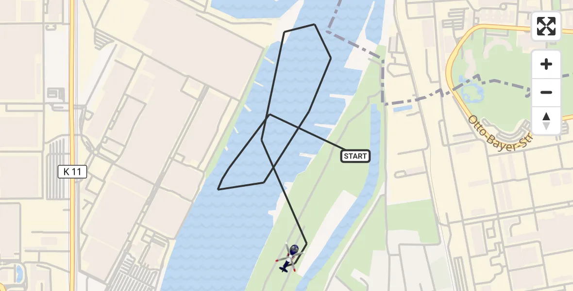 Flugroute Polizeihubschrauber Köln - Köln, 19 Mai 2026, 08:30