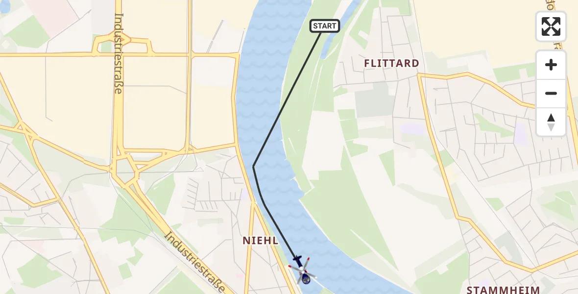 Flugroute Polizeihubschrauber Köln - Köln, 19 Mai 2026, 08:40