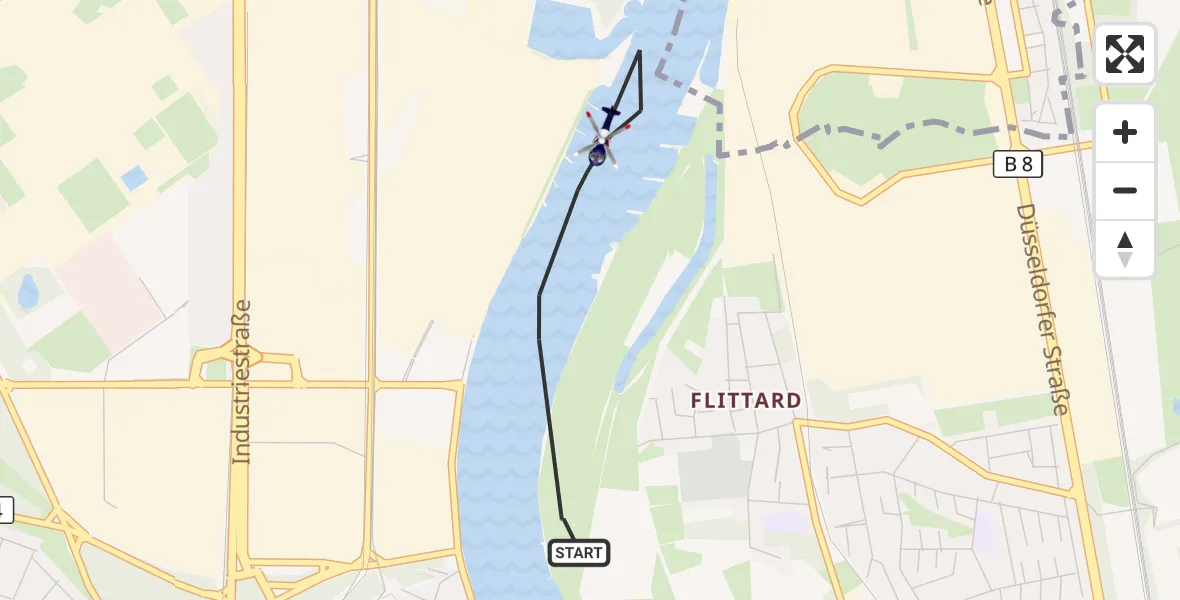 Flugroute Polizeihubschrauber Köln - Köln, 19 Mai 2026, 08:52