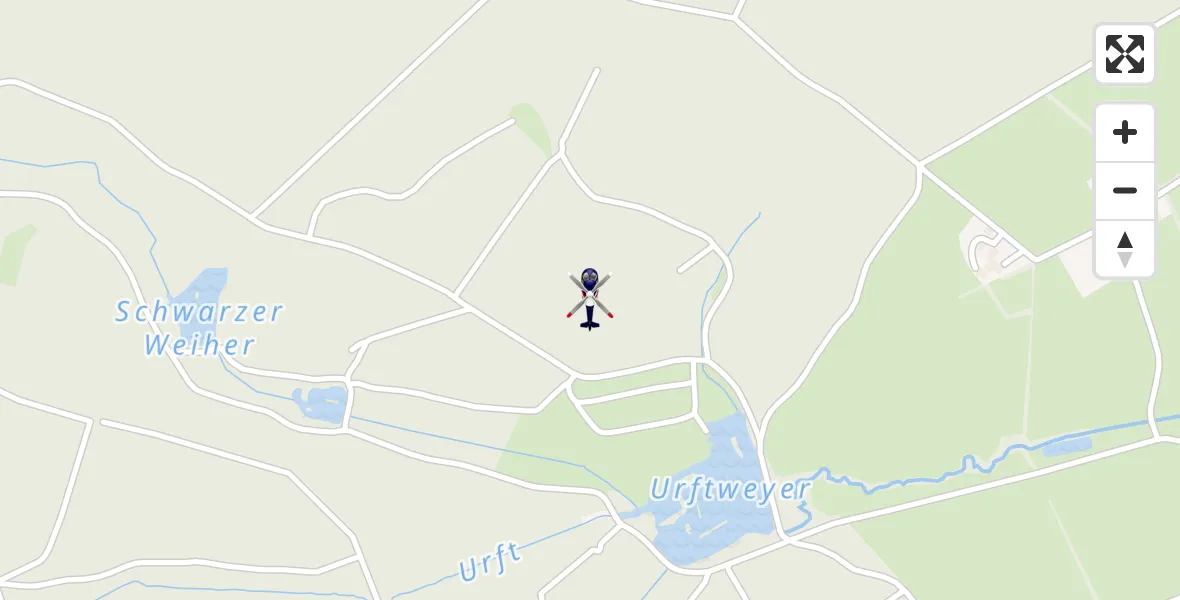 Flugroute Polizeihubschrauber Dahlem - Dahlem, 19 Mai 2026, 09:00