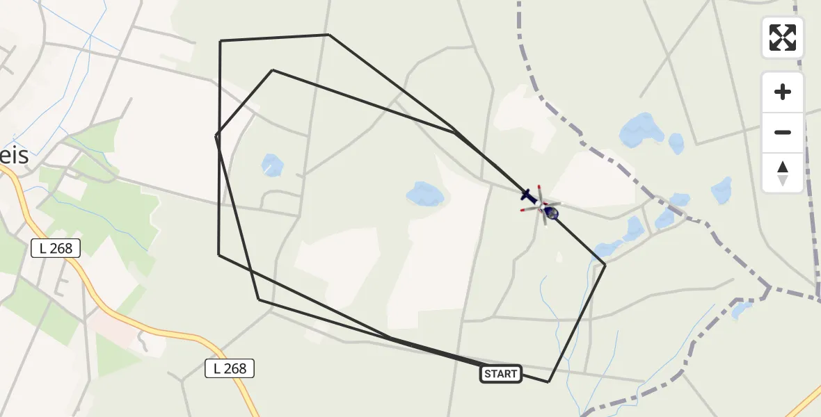 Flugroute Polizeihubschrauber Oberdreis - Oberdreis, 19 Mai 2026, 09:06