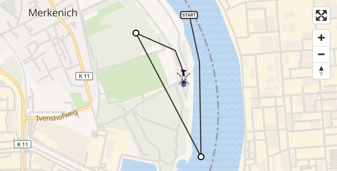 Flugroute Polizeihubschrauber Köln - Köln, 19 Mai 2026, 09:15