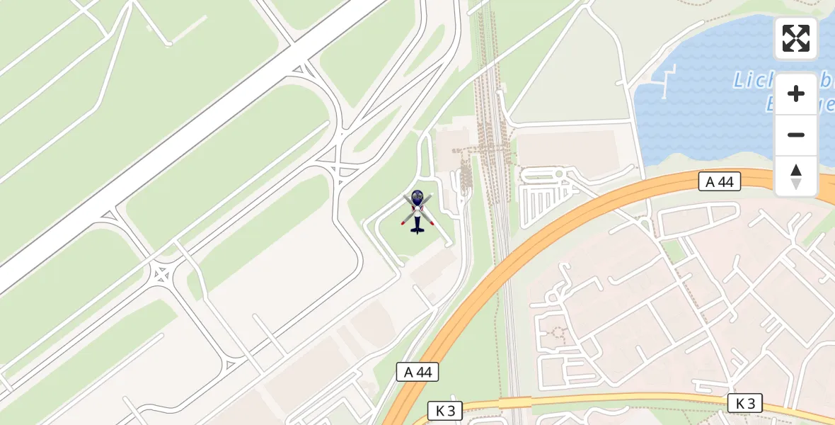 Flugroute Polizeihubschrauber Düsseldorf Flughafen - Düsseldorf Flughafen, 19 Mai 2026, 10:33