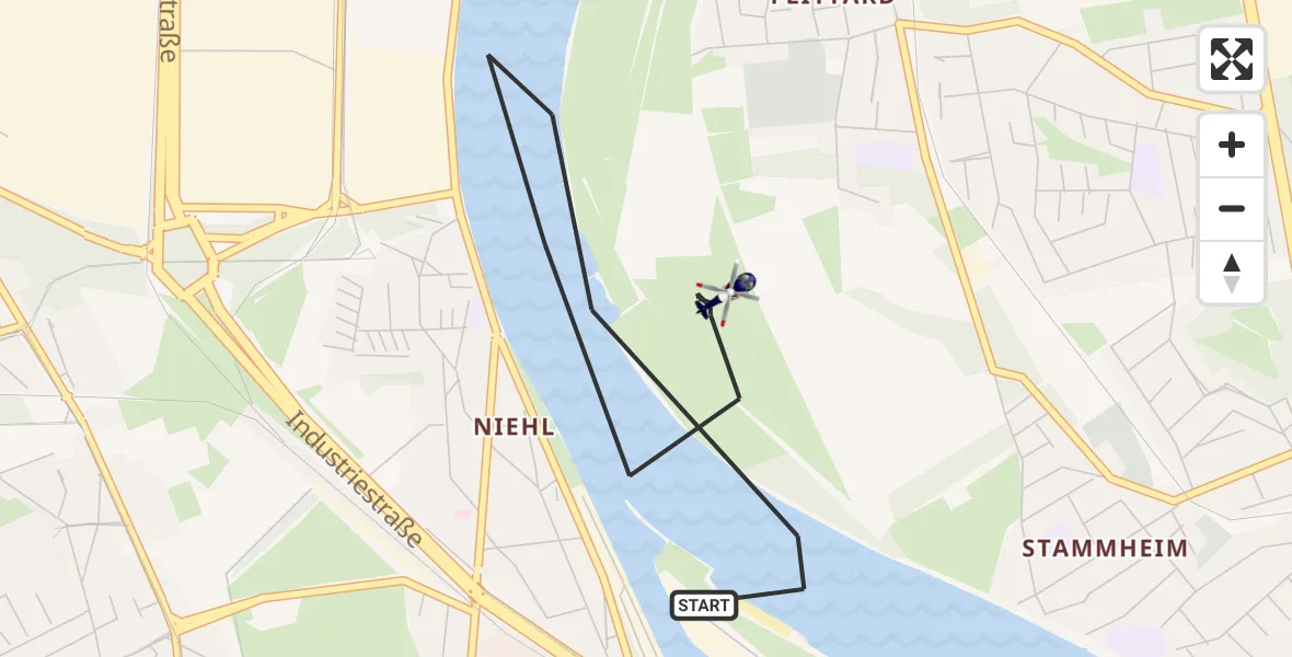 Flugroute Polizeihubschrauber Köln - Köln, 19 Mai 2026, 11:03
