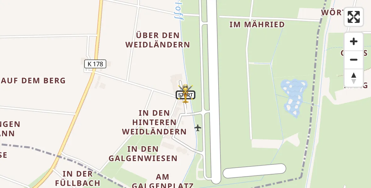 Flugroute Rettungshubschrauber Flugplatz Reichelsheim - Flugplatz Reichelsheim, 19 Mai 2026, 11:52