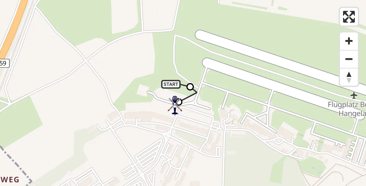 Flugroute Polizeihubschrauber Sankt Augustin - Sankt Augustin, 19 Mai 2026, 12:00