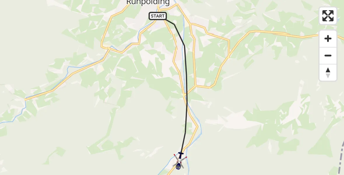 Flugroute Polizeihubschrauber Ruhpolding - Ruhpolding, 19 Mai 2026, 12:07