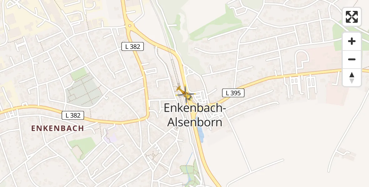 Flugroute Rettungshubschrauber Enkenbach-Alsenborn - Enkenbach-Alsenborn, 19 Mai 2026, 12:56