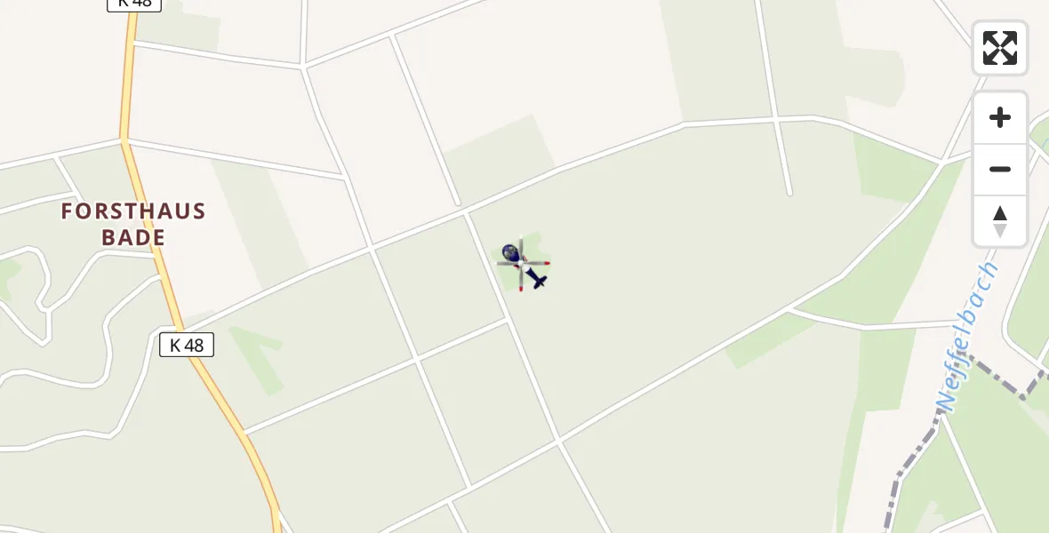 Flugroute Polizeihubschrauber Nideggen - Nideggen, 19 Mai 2026, 13:00