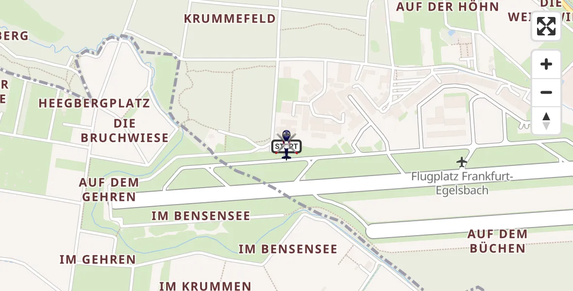 Flugroute Polizeihubschrauber Flughafen Frankfurt-Egelsbach - Flughafen Frankfurt-Egelsbach, 19 Mai 2026, 13:25