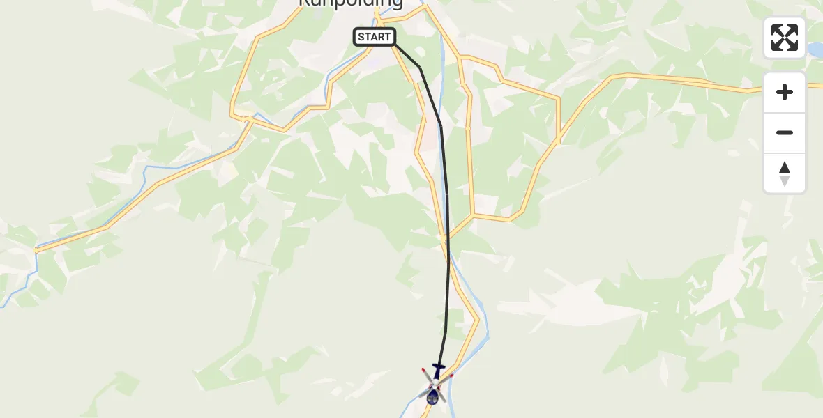 Flugroute Polizeihubschrauber Ruhpolding - Ruhpolding, 19 Mai 2026, 14:09