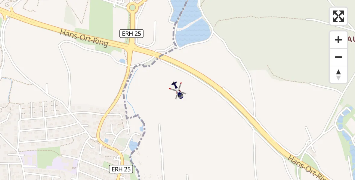 Flugroute Polizeihubschrauber Erlangen - Erlangen, 19 Mai 2026, 20:25