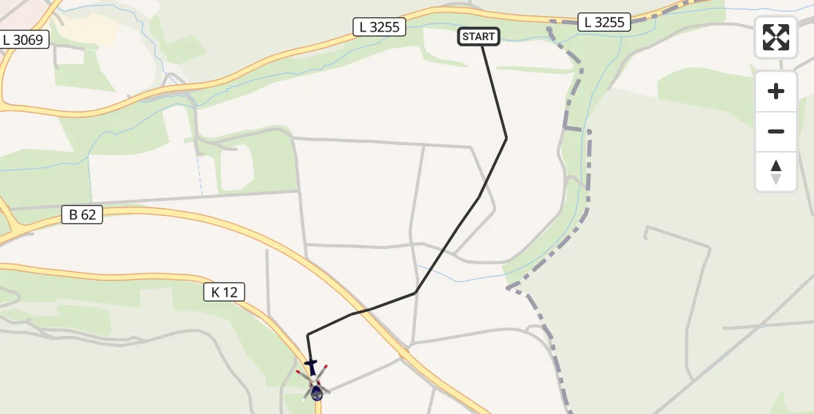 Flugroute Polizeihubschrauber Friedewald - Friedewald, 20 Mai 2026, 08:24
